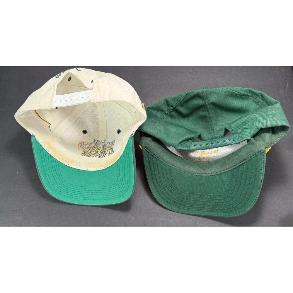 Vtg Green Bay Packers Snapback Hat Lot Mens NFL WFRV WLUK Lindy Infante McCarren